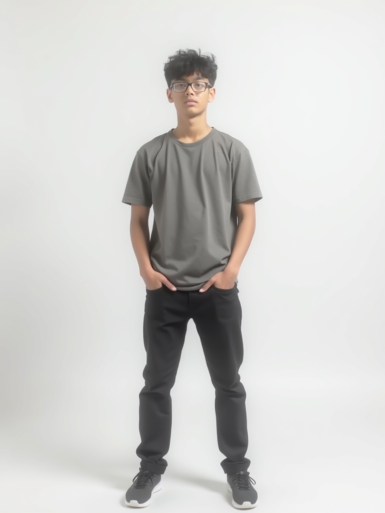 A photoreal model of you, styled head-to-toe